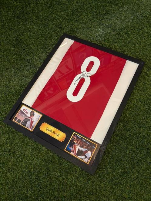 Sjaak Swart - Gesigneerd Ajax jubileumshirt, Verzamelen, Sportartikelen en Voetbal, Zo goed als nieuw, Shirt, Ajax, Ophalen of Verzenden