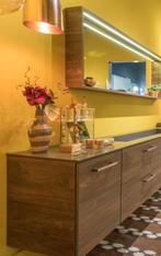 Showroommeubel 220 cm, met Solid Surface wastafelblad, Ophalen, Zo goed als nieuw, 200 cm of meer, 25 tot 50 cm