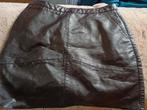 Leren rok, Zwart, Zo goed als nieuw, Cotton Club, Boven de knie