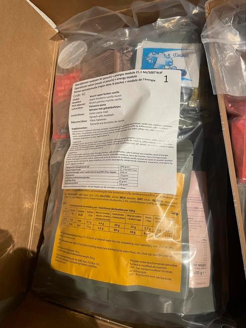 MRE 24u uitgebreid rantsoen NL leger 5000kcal, Verzamelen, Militaria | Algemeen, Landmacht, Nederland, Ophalen of Verzenden