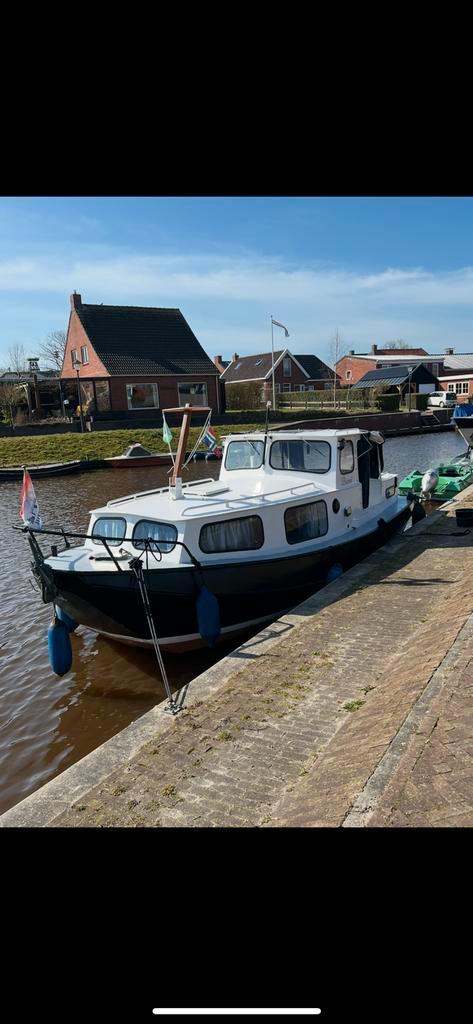 Motorkruiser met AK en Vetus motor M3.10 23 PK diesel, Watersport en Boten, Motorboten en Motorjachten, Gebruikt, Staal, 6 tot 9 meter