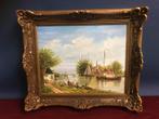 Hollandse Landschap Schilderij A van Dijk, Antiek en Kunst, Ophalen of Verzenden