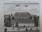 Gravure gezicht op Spinhuis fabriek in Amsterdam, 1665, Antiek en Kunst, Verzenden