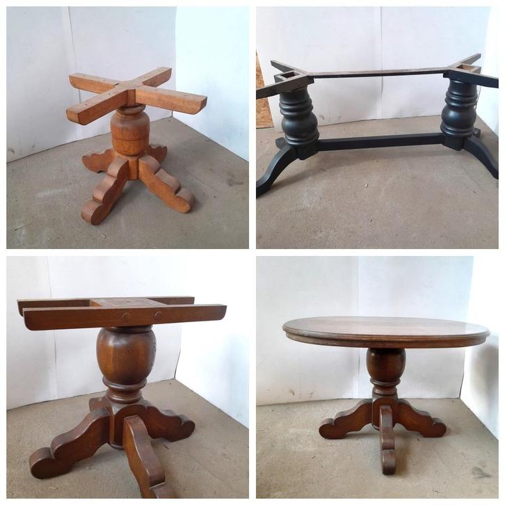 tafel kolompoot dubbele kolompoot ovale tafel met kolompoot, Huis en Inrichting, Tafelonderdelen, 50 tot 100 cm, Ovaal, Ophalen of Verzenden