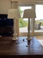 Tafellampen , wit twee stuks, Ophalen, Gebruikt, Hout, 75 cm of meer