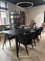 6 NIEUWE design eetkamerstoelen in luxe stof, Zwart, Design, Nieuw, Ophalen of Verzenden