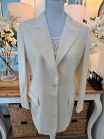 Nieuwe, Chique, Ecru blazer Escada, 38/M, angora/cashgora., Maat 38/40 (M), Wit, Nieuw, Escada