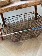 Brocante Ijzeren Draadmand, Ophalen, Zo goed als nieuw, Rechthoekig, Overige materialen