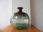 Murano Bolvaas Sixties groen/rood, Antiek en Kunst, Ophalen of Verzenden