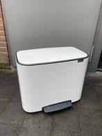 Brabantia Bo Prullenbak - 11 + 23 l- Afvalscheiding - White, Ophalen, Gebruikt, Met pedaal, Metaal