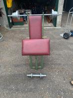 Halterbank met stang en gewichten, Ophalen, Gebruikt, Krachtstation, Armen