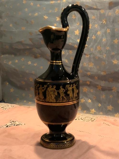 Vintage Neofitou Keramik Hand Made in Greece 24K Gold Vase, Antiek en Kunst, Antiek | Vazen, Ophalen of Verzenden