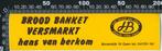 Sticker: Hans van Berkom Brood Banket Versmarkt - Oyen, Ophalen of Verzenden, Zo goed als nieuw, Bedrijf of Vereniging