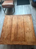 Salontafel onbehandeld teakhout, 1.00 bij 1.00, Huis en Inrichting, Tafels | Salontafels, Ophalen, Gebruikt, 50 tot 100 cm, 50 tot 100 cm
