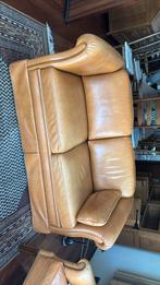 Leren bank , kleur cognac, Huis en Inrichting, Ophalen, Minder dan 75 cm, Zo goed als nieuw, Klassiek model