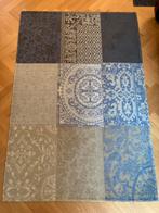 Vintage carpet in blauw-grijs design, Ophalen, 100 tot 150 cm, Vintage, 200 cm of meer