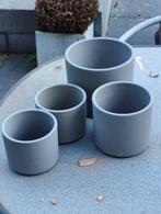 4x pot grijs Intratuin, Ophalen, Rond, Aardewerk, Minder dan 40 cm