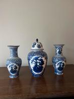 Delfts Blauw Vaas Set, Antiek en Kunst, Ophalen
