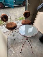 Salon setje, Huis en Inrichting, Tafels | Salontafels, Ophalen, 50 tot 100 cm, Rond, Zo goed als nieuw