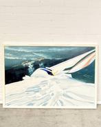 Vintage Painting – Sailing Boat (mid-20th century), 50 tot 75 cm, N/A, Ophalen of Verzenden, Schilderij