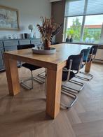 Eetkamertafel 220 x 100 cm licht eiken, Ophalen, Gebruikt, 100 tot 150 cm, Eikenhout