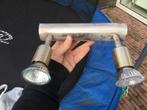 Plafondlamp met 2 spotjes inclusief verlichting, Ophalen of Verzenden, Gebruikt, Metaal