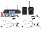 Draadloze Microfoon set UHF 16-Kanaals, 2xBodypack, WM62B, Info@marbeco.nl, Zangmicrofoon, Draadloos, Power Dynamics