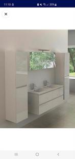 Compleet nieuw badkamermeubel hoogglans wit met kranen, Nieuw, Ophalen