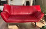 Leolux 2 zitsbank Tango rood leer, Huis en Inrichting, Banken | Bankstellen, Ophalen, Gebruikt, Design, 150 tot 200 cm