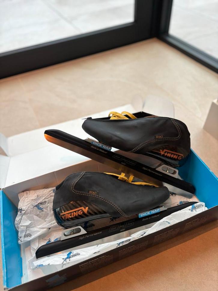 Viking Bronze Marathon Schaatsen Maat 43 - Zo Goed Als Nieuw, Sport en Fitness, Schaatsen, Zo goed als nieuw, Noren, Viking, Klapschaats