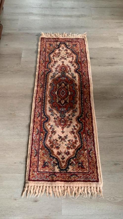 Vintage Retro Smyrna Loper Kleed Wol orig jaren 60, Huis en Inrichting, Stoffering | Tapijten en Kleden, Gebruikt, Minder dan 50 cm