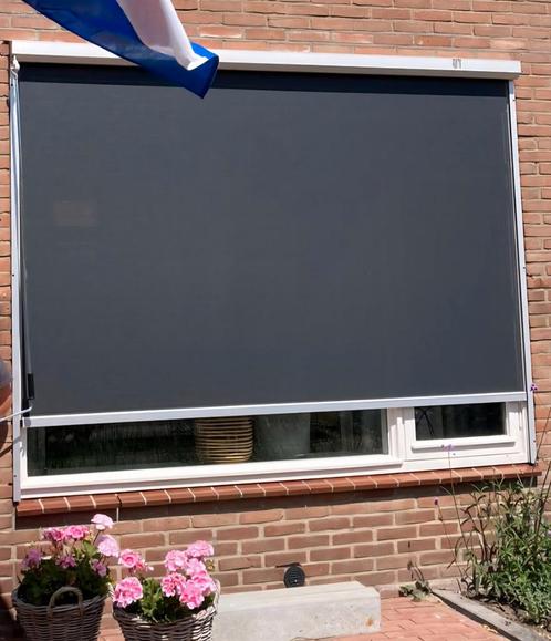Screen zonwering antraciet 254 x 185,5 zonnescherm, Tuin en Terras, Zonneschermen, Zo goed als nieuw, Screen, 150 tot 300 cm, Minder dan 250 cm