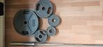 Olympische Stang met Gewichten - 100kg Totaal, Sport en Fitness, Fitnessmaterialen, Ophalen
