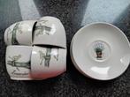 Kop en schotels van Jet ter Steege, Ophalen of Verzenden, Aardewerk, Overige stijlen, Kop(pen) en/of Schotel(s)
