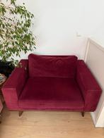 Loveseat Torino Bordeaux/wijnrode velours (fluwelen) stof, Ophalen, Gebruikt, 75 tot 100 cm, 100 tot 125 cm