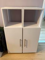 2x hoge wit nachtkastjes, Huis en Inrichting, Ophalen, Zo goed als nieuw, Minder dan 45 cm