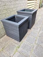 2 mooie bloembakken, Ophalen, Nieuw, Vierkant, Hout