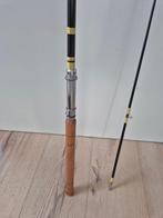 Splitcane spinhengel zwart gelakt 245cm (103), Ophalen of Verzenden, Gebruikt, Werphengel