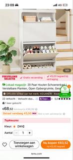 Houten schoenenkast - Nieuwstaat, Ophalen of Verzenden, Zo goed als nieuw