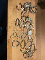 Zakje met oude sieraden – vintage, Sieraden, Tassen en Uiterlijk, Antieke sieraden, Ophalen of Verzenden, Overige materialen, Overige typen