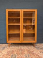 Vintage eiken vitrinekast, Deens design, Ophalen, Huis en Inrichting