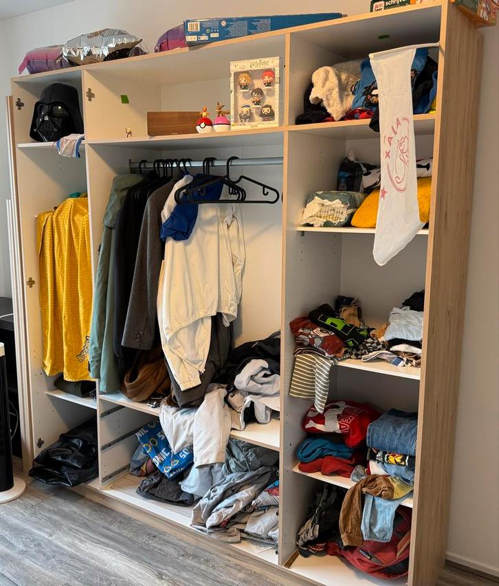 Grote Leenbakker Garderobekast, Huis en Inrichting, Kasten | Kledingkasten, Gebruikt, 200 cm of meer, 150 tot 200 cm, 50 tot 75 cm
