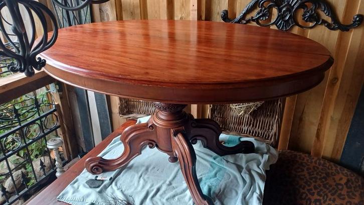 Antieke Engelse Kersenhouten Salontafel, Antiek en Kunst, Antiek | Meubels | Tafels, Ophalen of Verzenden