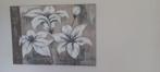 Schilderij Witte Bloemen 100x70 cm, Huis en Inrichting, Ophalen, 50 tot 75 cm, Zo goed als nieuw, Schilderij