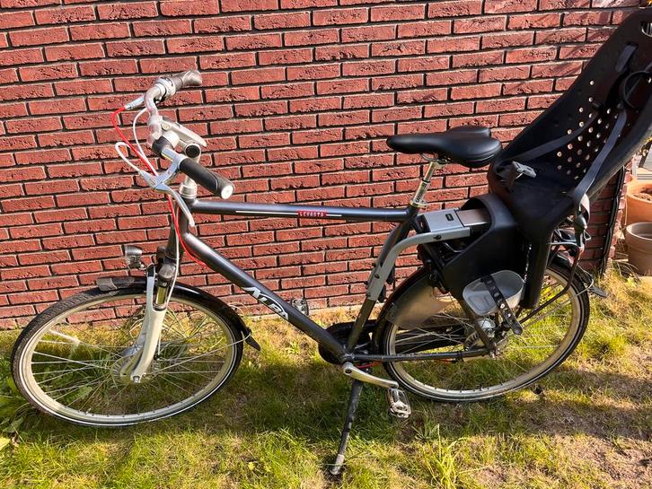 Alba Levanta Herenfiets 58cm, 28inch + Yepp kinderzitje, Fietsen en Brommers, Fietsen | Dames | Damesfietsen, Gebruikt, Overige merken