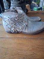 Zilveren kleurig enkellaarsjes met franjes maat 40, Airstep, Lage of Enkellaarzen, Ophalen of Verzenden, Grijs