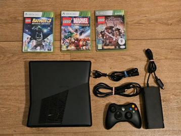 Xbox 360 slim 250gb met Lego spellen beschikbaar voor biedingen