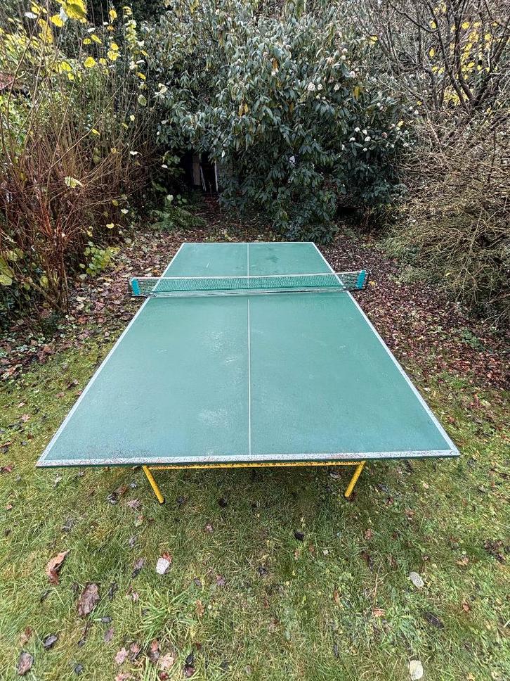 Tafeltennistafel, Sport en Fitness, Tafeltennis, Gebruikt, Tafel Outdoor, Inklapbaar, Verrijdbaar, Ophalen
