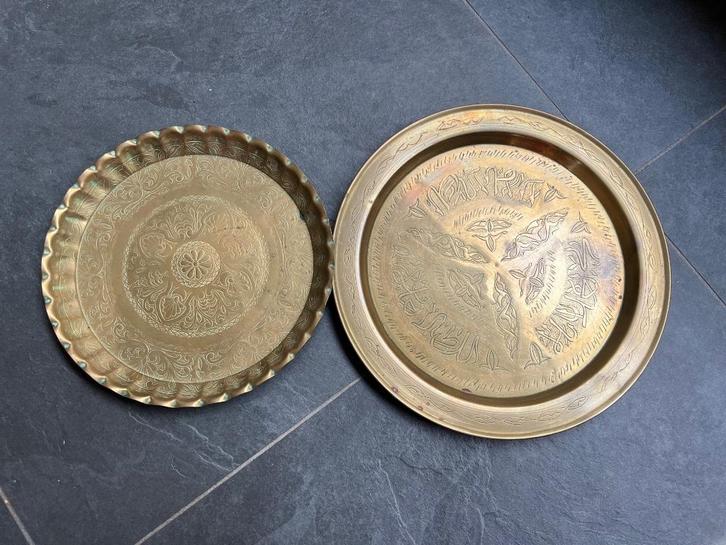 Wandbord dienblad koper oosters arabisch handwerk, Huis en Inrichting, Woonaccessoires | Wanddecoraties, Gebruikt, Ophalen of Verzenden