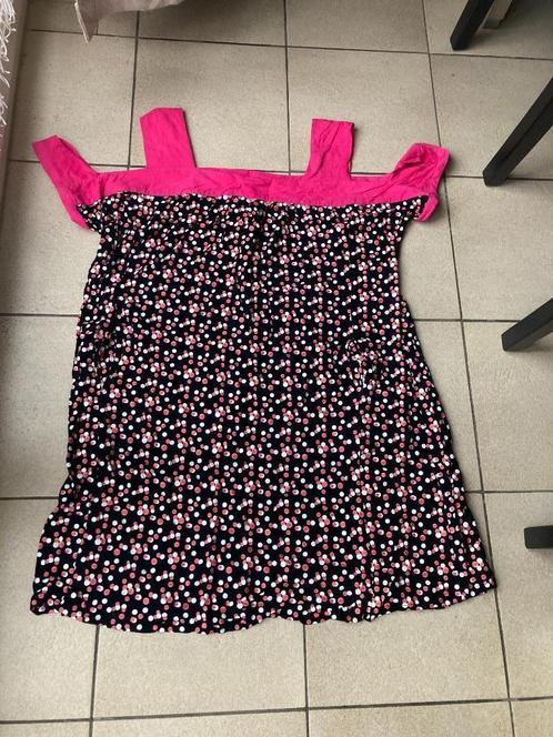 leuke zwarte jurk met bollen - maat 50, Kleding | Dames, Grote Maten, Jurk, Zwart, Ophalen of Verzenden